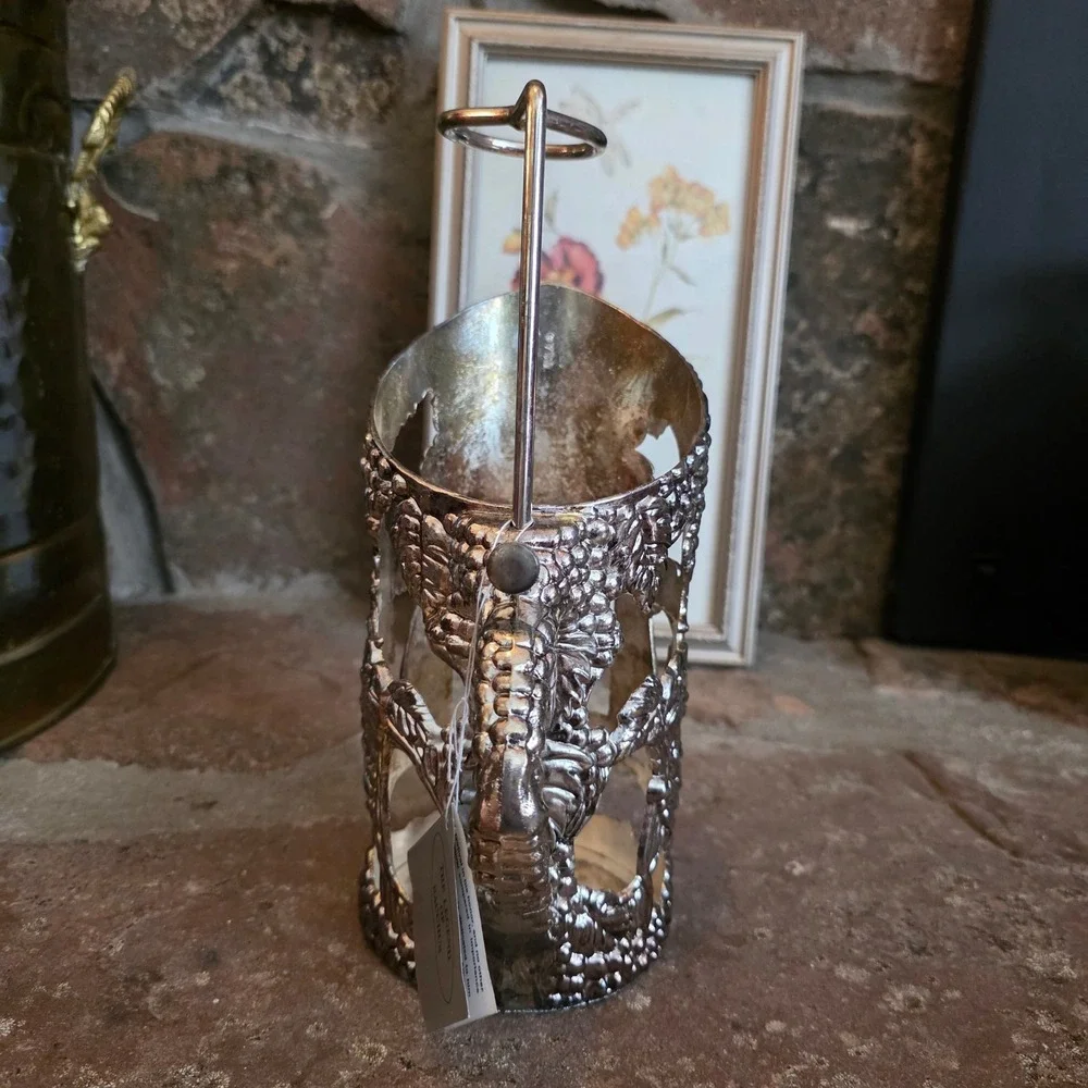 Vintage Godinger Bacchus Silver Plated Wine Bottle Holder Grapevine Decanter